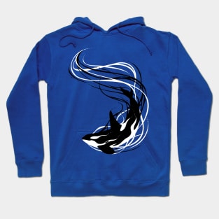 Fantasy killer whale waves Hoodie